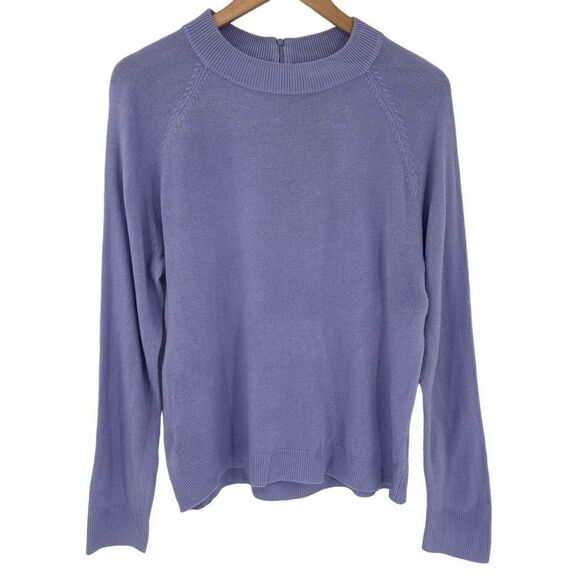 Karen Scott Mock Neck Sweater Long Sleeve Soft Purple Bliss Women XL Petite NWT - Picture 1 of 6